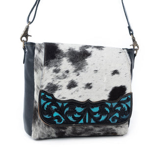 Myra Sagebrush Vale Hairon Leather Concealed Carry Bag in Onyx Frost, Myra USA - A Blissfully Beautiful Boutique