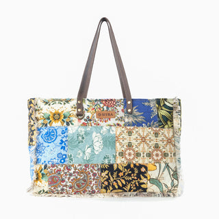 Myra Sundial Hollow Weekender Bag in Multi Patch, Myra USA - A Blissfully Beautiful Boutique