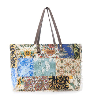 Myra Sundial Hollow Weekender Bag in Multi Patch, Myra USA - A Blissfully Beautiful Boutique
