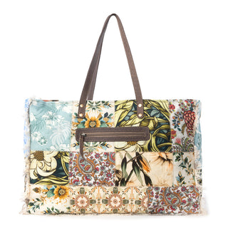 Myra Sundial Hollow Weekender Bag in Multi Patch, Myra USA - A Blissfully Beautiful Boutique