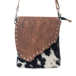 Myra Stonebrook Canvas & Hairon Bag in Spotted Ivory, Myra USA - A Blissfully Beautiful Boutique