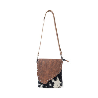 Myra Stonebrook Canvas & Hairon Bag in Spotted Ivory, Myra USA - A Blissfully Beautiful Boutique