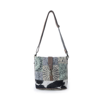 Myra Willow Trace Canvas & Hairon Bag in Geo Sage, Myra USA - A Blissfully Beautiful Boutique
