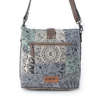 Myra Willow Trace Canvas & Hairon Bag in Geo Sage, Myra USA - A Blissfully Beautiful Boutique