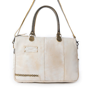 Myra Summit Line Leather Laptop Bag in Desert Cream, Myra USA - A Blissfully Beautiful Boutique