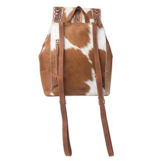 Myra Yellowstone Timber Pass Hairon Handtooled Leather Concealed Carry Bag in Caramel Tan, Myra USA - A Blissfully Beautiful Boutique