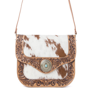 Myra Yellowstone Frontier Ridge Handtooled Bag in Oat Mocha, Myra USA - A Blissfully Beautiful Boutique