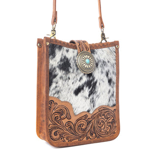 Myra Yellowstone Snowfield Handtooled Bag in Cream Auburn, Myra USA - A Blissfully Beautiful Boutique