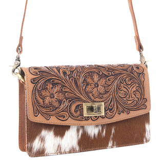 Myra Yellowstone Russet Valley Handtooled Bag in Warm Chestnut, Myra USA - A Blissfully Beautiful Boutique