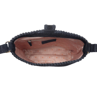 Myra Yellowstone Stonecrest Suede Leather Concealed Carry Bag in Charcoal Black, Myra USA - A Blissfully Beautiful Boutique
