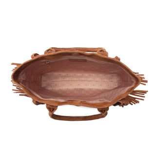 Myra Yellowstone Desert Creek Fringed Suede Leather Concealed Carry Bag in Sand Brown, Myra USA - A Blissfully Beautiful Boutique