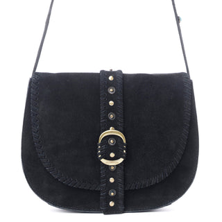 Myra Yellowstone Iron Frontier Suede Leather Bag in Jet Black, Myra USA - A Blissfully Beautiful Boutique