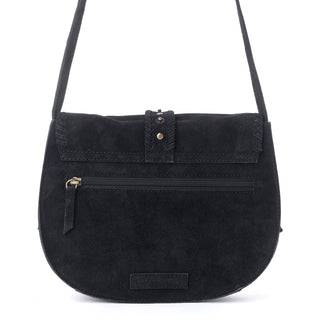 Myra Yellowstone Iron Frontier Suede Leather Bag in Jet Black, Myra USA - A Blissfully Beautiful Boutique