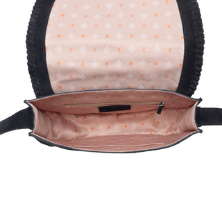 Myra Yellowstone Iron Frontier Suede Leather Bag in Jet Black, Myra USA - A Blissfully Beautiful Boutique