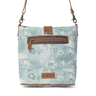 Myra Sagefield Cotton & Leather Shoulder Bag in Mint Brown, Myra USA - A Blissfully Beautiful Boutique