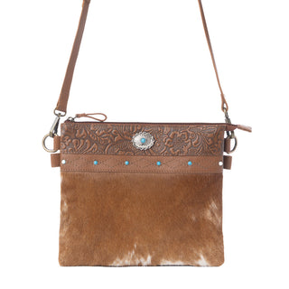 Myra Thunderpeak Concho Hairon Leather Bag in Fawn Sand, Myra USA - A Blissfully Beautiful Boutique