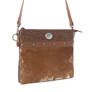 Myra Thunderpeak Concho Hairon Leather Bag in Fawn Sand, Myra USA - A Blissfully Beautiful Boutique