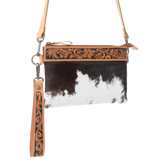 Myra Stone Barrow Hairon Leather Bag in Ochre Frost, Myra USA - A Blissfully Beautiful Boutique