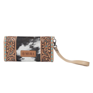 Myra Stoneflower Hairon Leather Women's Wallet in Onyx Pearl, Myra USA - A Blissfully Beautiful Boutique