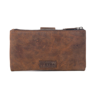 Myra Iron Hill Concho Leather Women’s Wallet in Ochre Veil, Myra USA - A Blissfully Beautiful Boutique