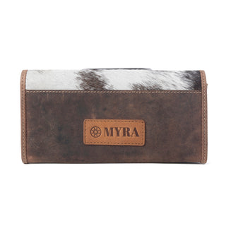 Myra Rustwood Concho Leather Women’s Wallet in Charcoal Cream, Myra USA - A Blissfully Beautiful Boutique