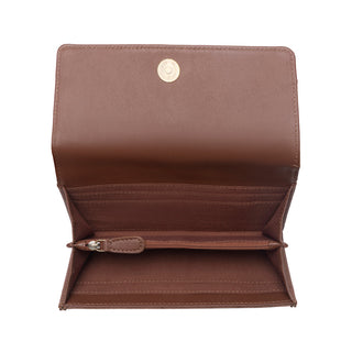 Myra Rustwood Concho Leather Women’s Wallet in Charcoal Cream, Myra USA - A Blissfully Beautiful Boutique