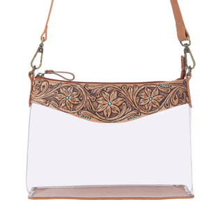 Myra Rodeo Frontier Clear Bag in Bridle Biscuit, Myra USA - A Blissfully Beautiful Boutique