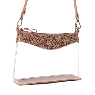 Myra Rodeo Frontier Clear Bag in Bridle Biscuit, Myra USA - A Blissfully Beautiful Boutique