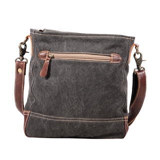 Myra Freaky Leather Shoulder Bag - Tribal Floral Print with Leather Trim for Everyday Bohemian Chic, Myra USA - A Blissfully Beautiful Boutique