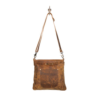 Myra Beast Leather Messenger Bag for Women Distressed Brown Full-Grain Leather with Adjustable Strap and Front Pocket, Myra USA - A Blissfully Beautiful Boutique