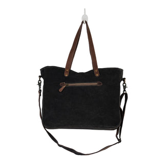 Myra Mystique Canvas Leather Messenger Bag - Dual Strap Floral Satchel with Vintage Print and Adjustable Crossbody Design, Myra USA - A Blissfully Beautiful Boutique