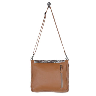 Myra Mangnifique Hairon Leather Crossbody Bag – Handtooled Flap, Concealed Carry Pocket & Adjustable Strap, Myra USA - A Blissfully Beautiful Boutique