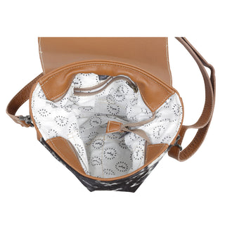 Myra Mangnifique Hairon Leather Crossbody Bag – Handtooled Flap, Concealed Carry Pocket & Adjustable Strap, Myra USA - A Blissfully Beautiful Boutique