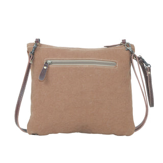 Myra Blue Isle Embossed Leather Crossbody Bag for Women Small Size Western Sling with Hairon Accents, Myra USA - A Blissfully Beautiful Boutique