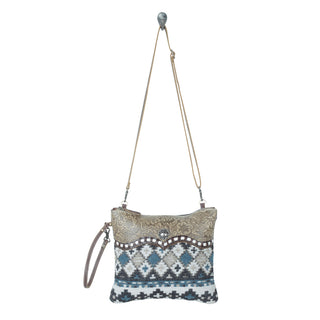 Myra Tincture Embossed Leather Crossbody Bag for Women Aztec Pattern, Adjustable Strap for Rodeo Style, Myra USA - A Blissfully Beautiful Boutique