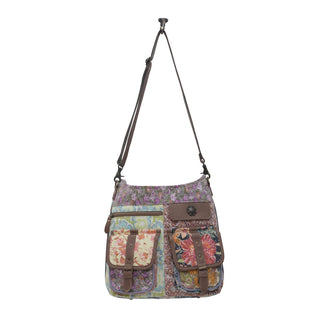 Myra Le Fleur Bel Cowgirl Shoulder Bag - Multi-Floral Print Crossbody with Leather Straps for Everyday Western Flair