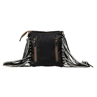 Myra Corral Tempo Leather Concealed Carry Sling  - Fringed Hairon Crossbody Bag with Adjustable Strap for Rugged Touch, Myra USA - A Blissfully Beautiful Boutique