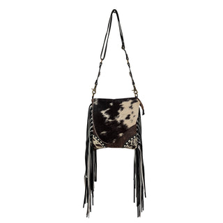 Myra Corral Tempo Leather Concealed Carry Sling  - Fringed Hairon Crossbody Bag with Adjustable Strap for Rugged Touch, Myra USA - A Blissfully Beautiful Boutique