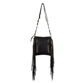 Myra Corral Tempo Leather Concealed Carry Sling  - Fringed Hairon Crossbody Bag with Adjustable Strap for Rugged Touch, Myra USA - A Blissfully Beautiful Boutique