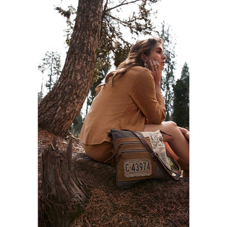 Myra Seeds of Love Crossbody Bag - Vintage Patch Leather Shoulder Bag with Zippered Pockets for Western Style, Myra USA - A Blissfully Beautiful Boutique