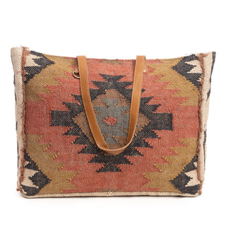 Myra Kaliko Hill Canvas Weekender Bag for Women Handwoven Boho Print with Dual Shoulder Handles, Myra USA - A Blissfully Beautiful Boutique