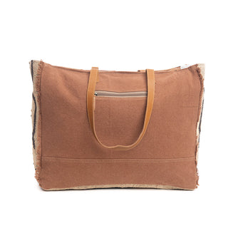 Myra Kaliko Hill Canvas Weekender Bag for Women Handwoven Boho Print with Dual Shoulder Handles, Myra USA - A Blissfully Beautiful Boutique