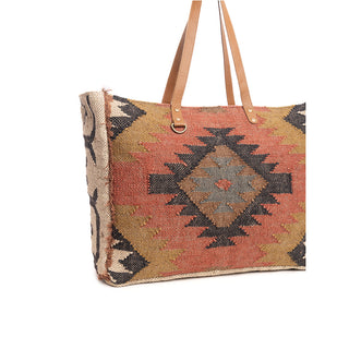 Myra Kaliko Hill Canvas Weekender Bag for Women Handwoven Boho Print with Dual Shoulder Handles, Myra USA - A Blissfully Beautiful Boutique