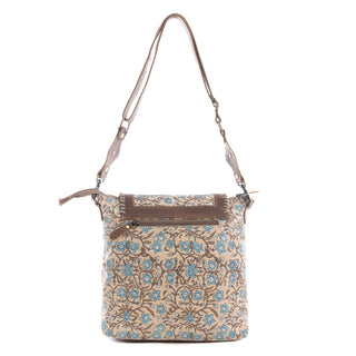Myra San Ysidro Falls Paisley Print Shoulder Bag for Women – Leather Straps with Turquoise Stud Detailing for Carnival Adventures, Myra USA - A Blissfully Beautiful Boutique