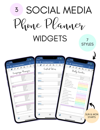 10 Phone Planner Widget Packs, Jessica Autumn - A Blissfully Beautiful Boutique