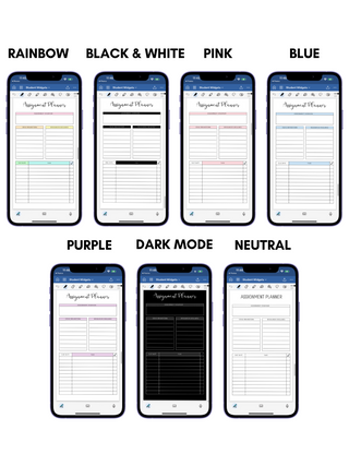 Digital Phone Planner Student Widgets