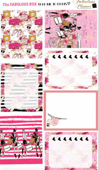 4 Sheets Take me to Paris Matte Stickers Kit