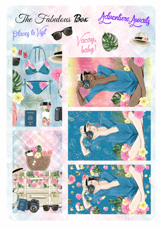 Adventure Awaits Travel Sticker Kit - 3 Sheets
