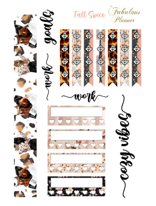 Fall Spice Stickers Kit - 4 Sheets