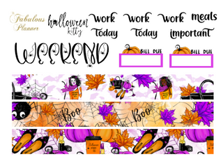 Halloween Kitty Sticker Set - 4 Sheets